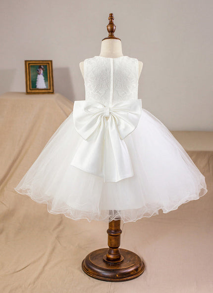 Robe Midi Enfant Tulle Blanc
