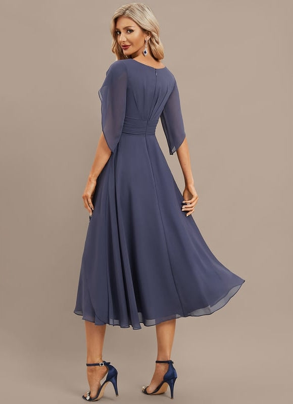 Robe Midi Fluide Grisâtre - gallery 2