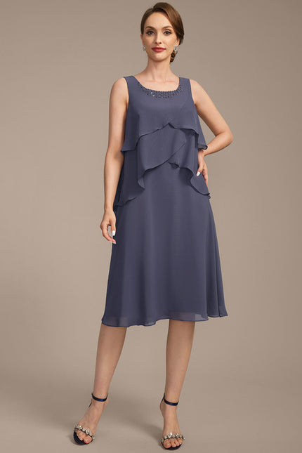 Robe Midi Mousseline Drapée - gallery 6