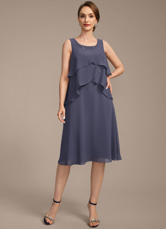 Robe Midi Mousseline Drapée - gallery 6