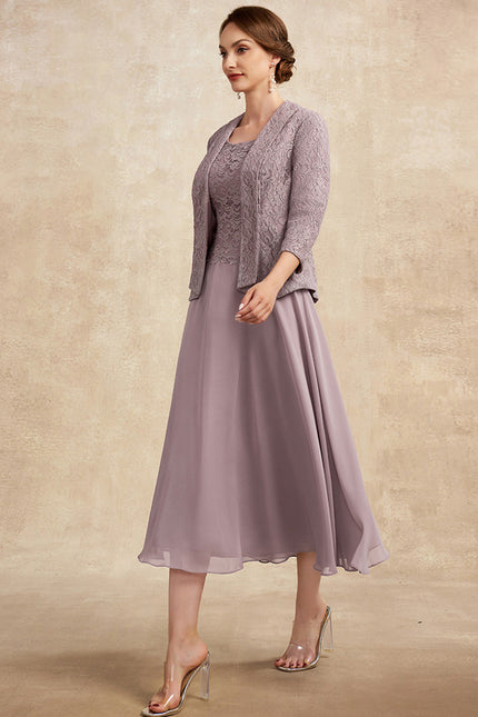 Robe Midi Flottante Lavande - gallery 2
