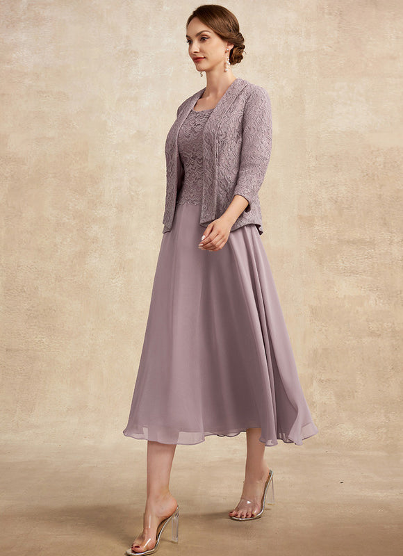Robe Midi Flottante Lavande - gallery 2