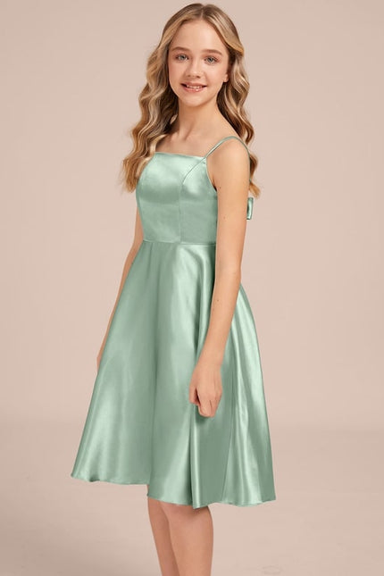 Robe Midi Satinée Verte - gallery 4