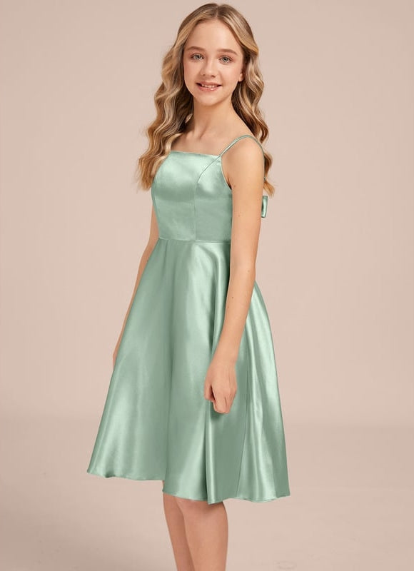 Robe Midi Satinée Verte - gallery 4