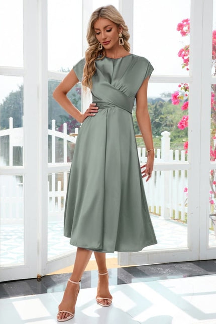 Robe Midi Satin Midi Cintrée - gallery 3