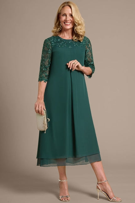Robe Midi Manche 3 4