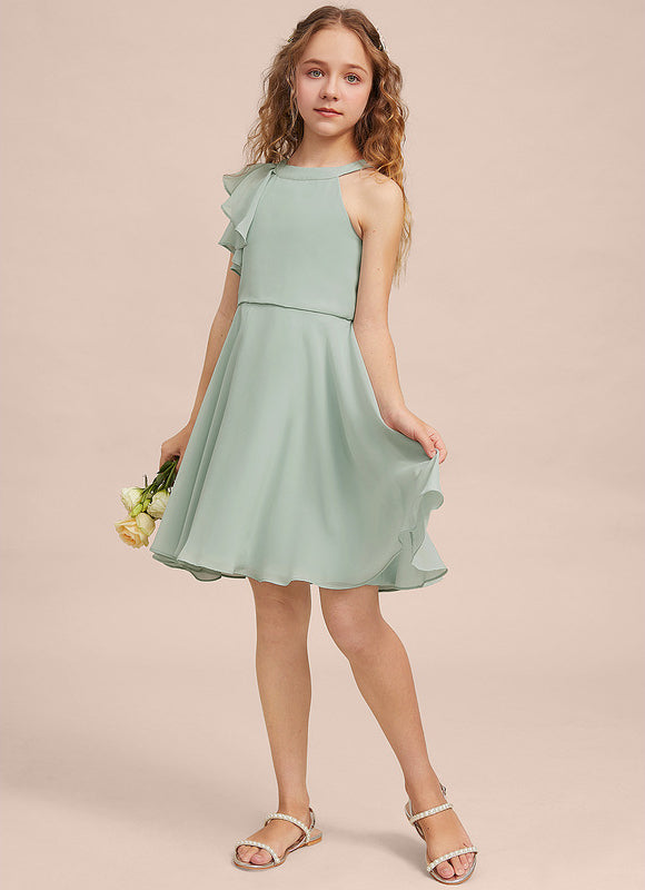 Robe Midi Mousseline Verte - gallery 1