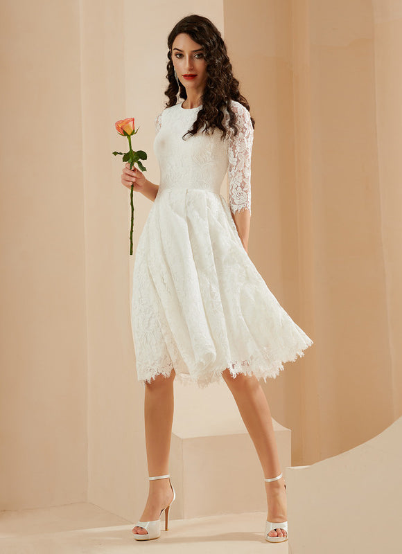 Robe Midi Dentelle Précieuse
