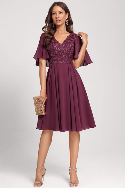 Robe Midi Bordeau Flottante