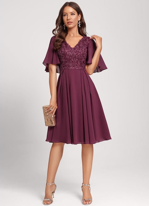 Robe Midi Bordeau Flottante