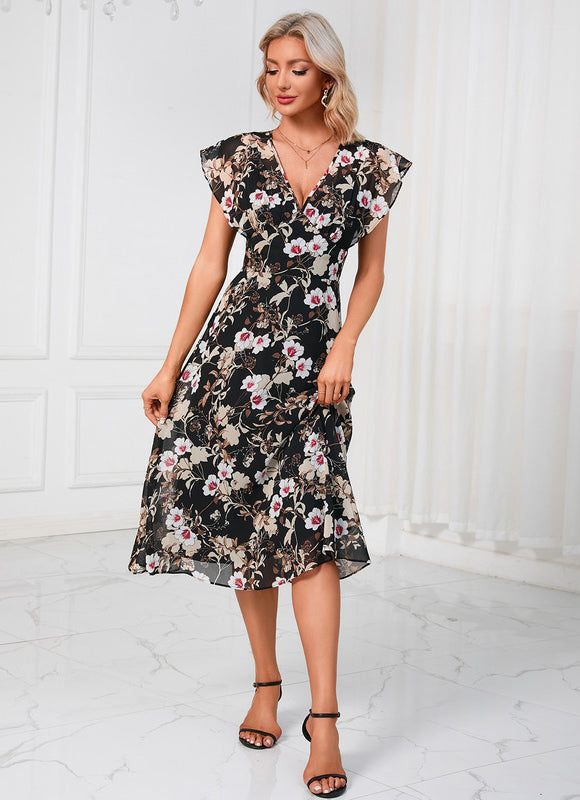 Robe Midi Florale Légère - gallery 9