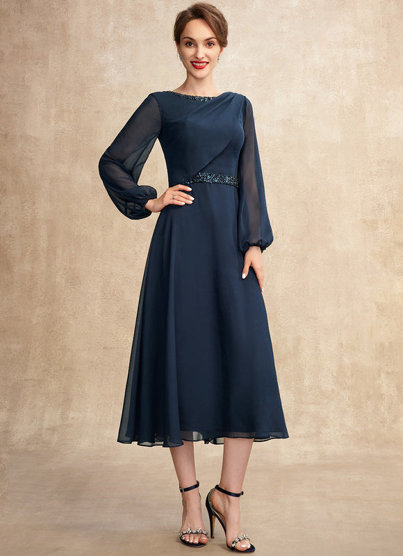 Robe Midi Mousseline Sophistiquée - gallery 6