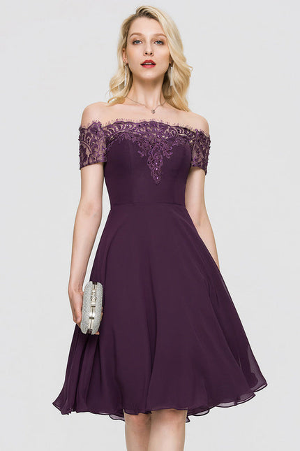 Robe Midi Élégance Pourpre Aérienne