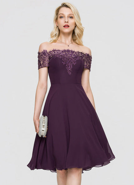 Robe Midi Élégance Pourpre Aérienne
