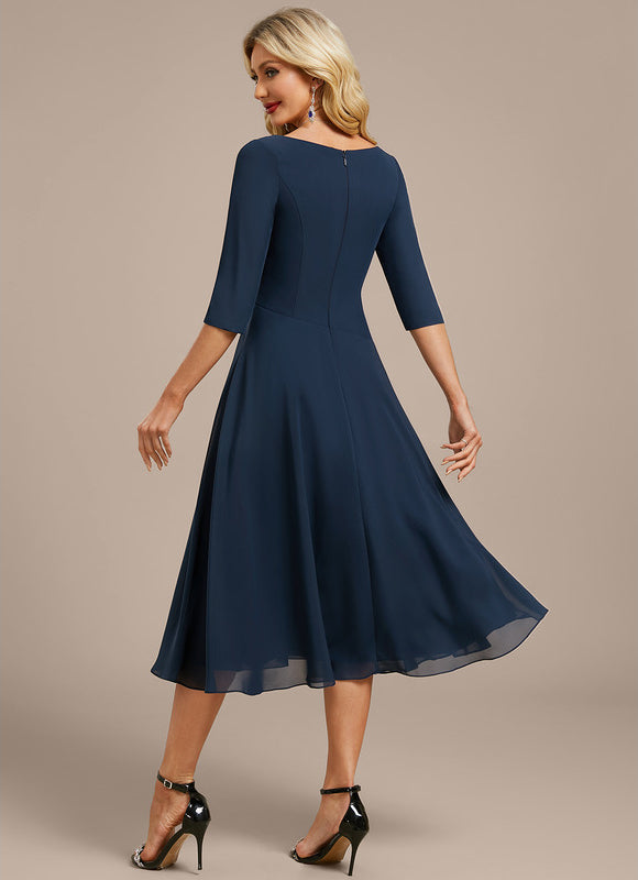 Robe Midi Fluide Marine - gallery 5