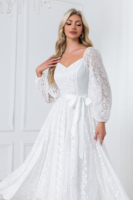 Midi Robe Blanche Femme - gallery 5