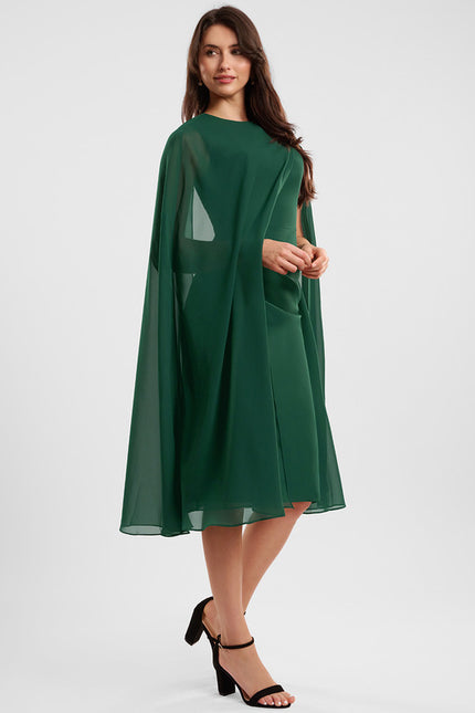 Robe Midi Fluide Émeraude - gallery 2