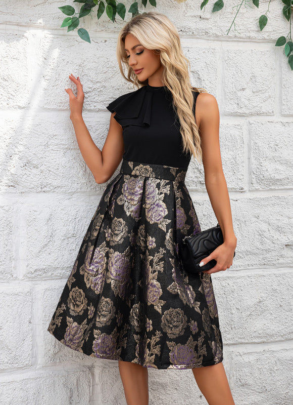 Robe Midi Trapèze Satinée - gallery 3