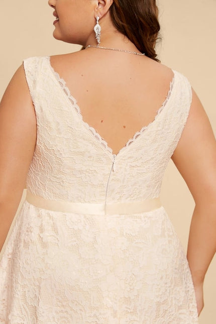 Robe Midi Dentelle Ivoire - gallery 7