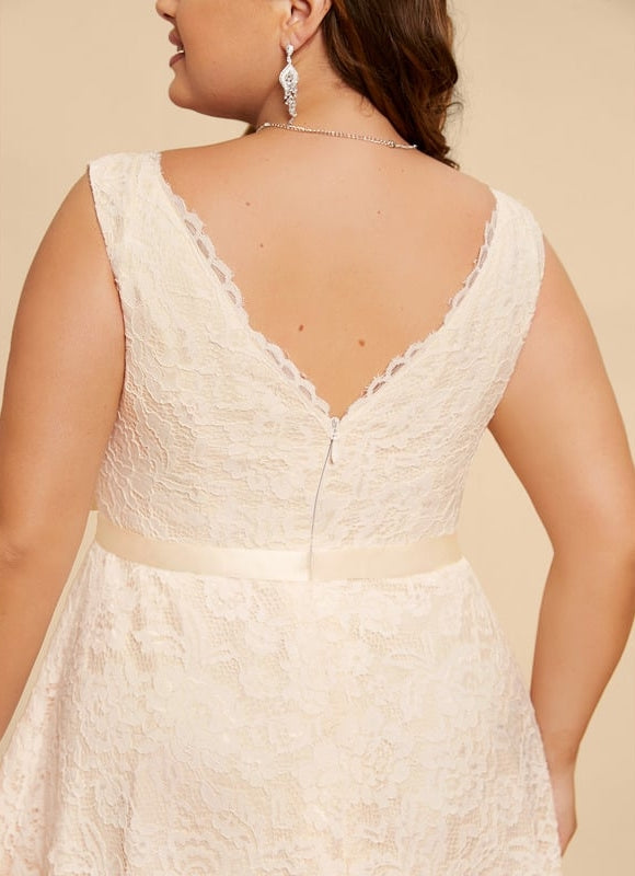 Robe Midi Dentelle Ivoire - gallery 7