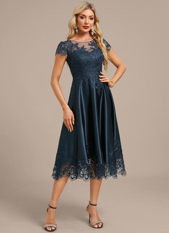 Robe Midi Satinée Élégante - gallery 4