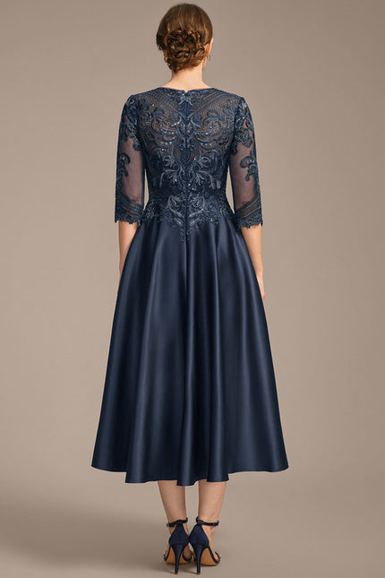 Robe Midi Illusion Satinée - gallery 6