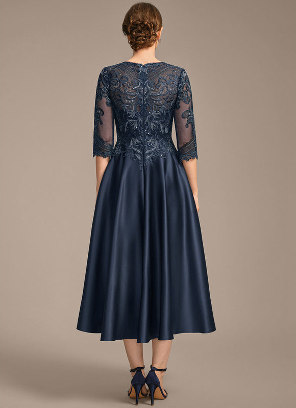 Robe Midi Illusion Satinée - gallery 6