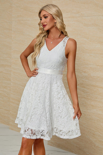 Robe Midi Évasée En Crochet - gallery 5