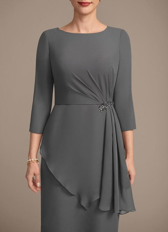 Robe Midi Marine Élégante - gallery 7