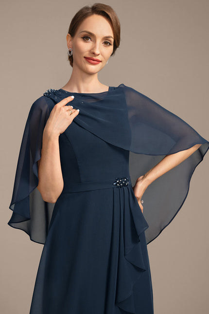 Robe Midi Marine Élégante - gallery 2
