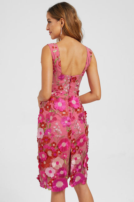 Robe Midi Florale Éclatante - gallery 5