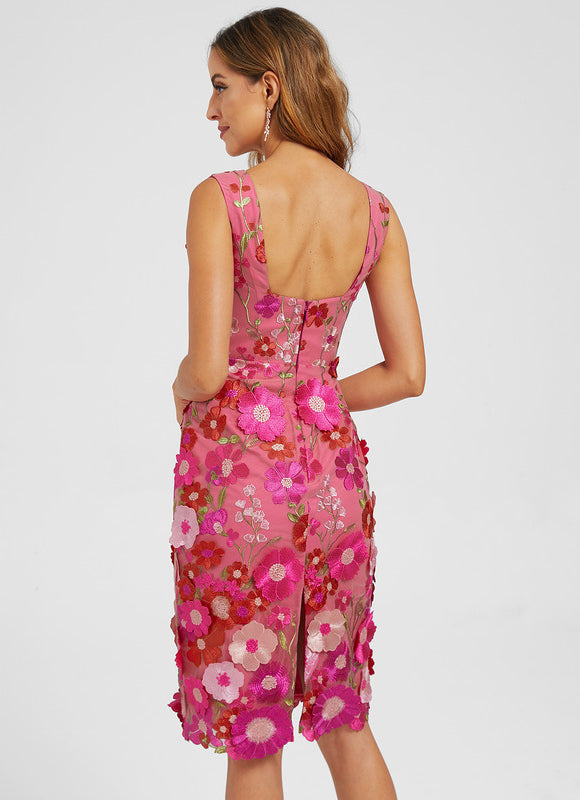 Robe Midi Florale Éclatante - gallery 5
