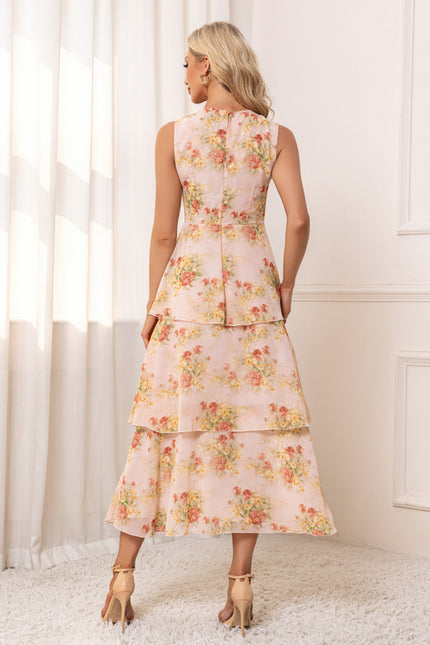 Robe Midi À Volants Florale - gallery 1