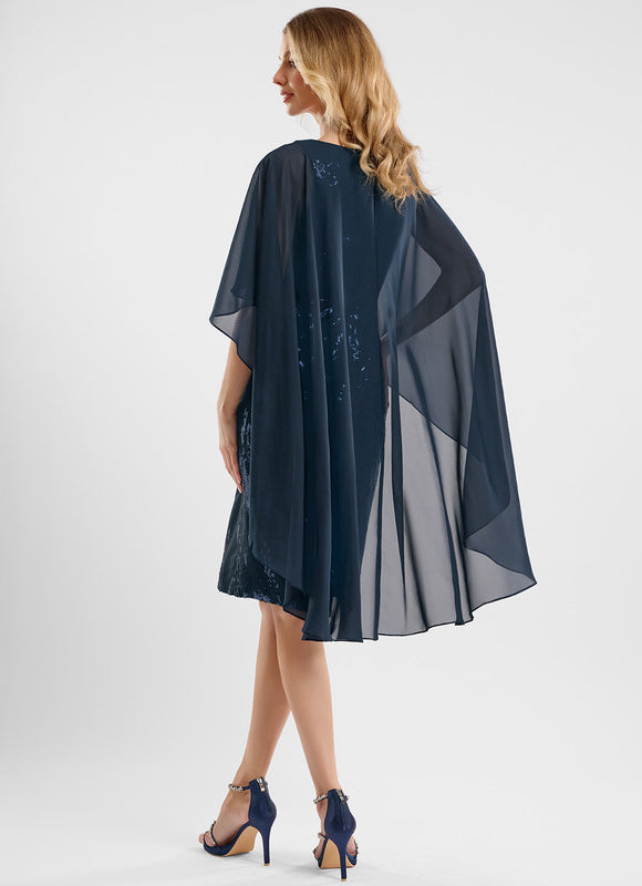 Robe Midi Vêtement Scintillant Fluide - gallery 4