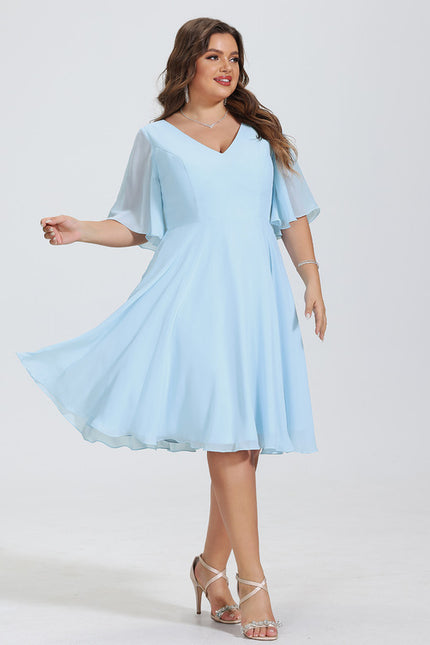 Robe Midi Aérienne Marine - gallery 6