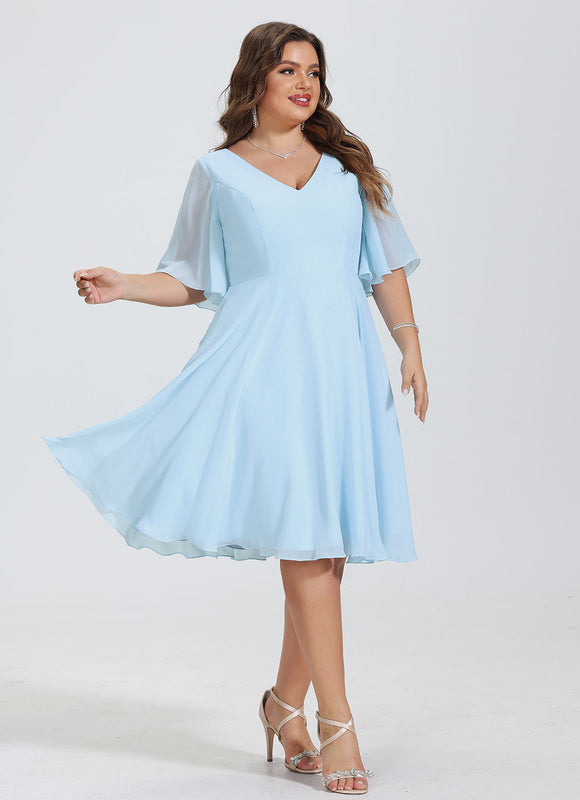 Robe Midi Aérienne Marine - gallery 6