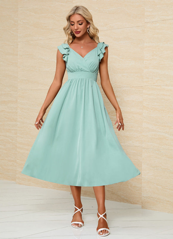 Robe Midi Manches Bouffantes - gallery 4