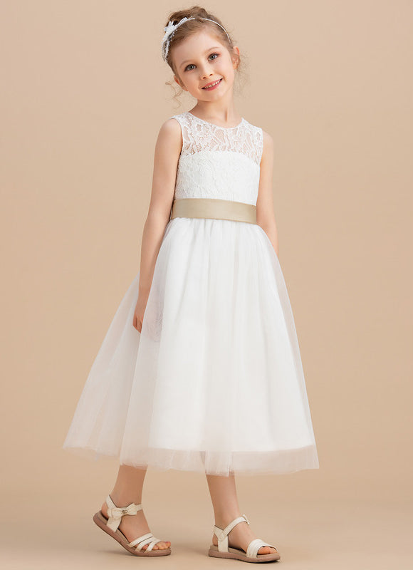 Robe Midi Écru Enfant