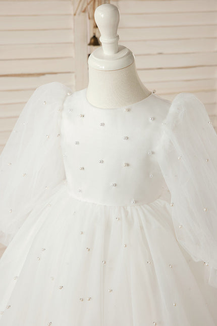 Robe Midi Nuageuse Perlée - gallery 1