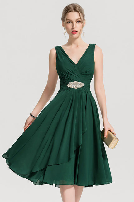 Robe Midi Émeraude Flottante - gallery 6