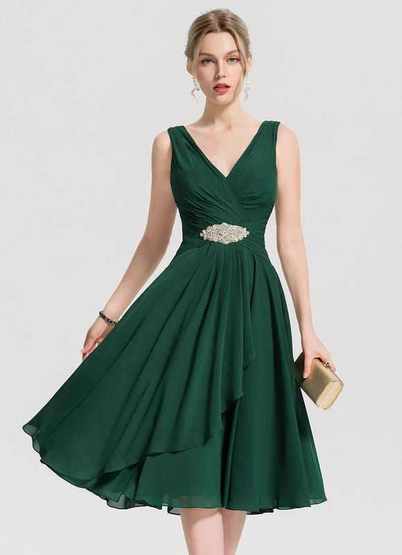 Robe Midi Émeraude Flottante - gallery 6