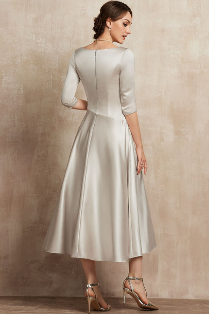 Robe Midi Satinée Éclipse - gallery 2
