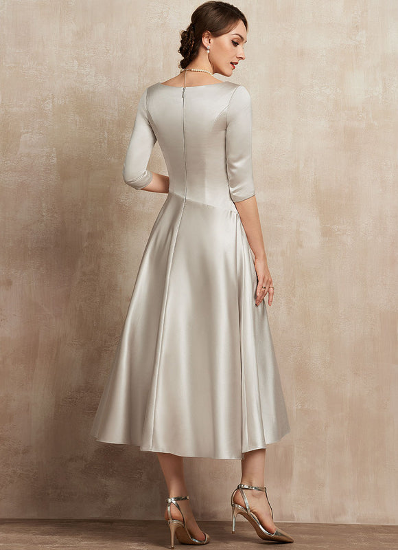 Robe Midi Satinée Éclipse - gallery 2