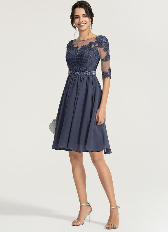 Robe Midi Chiffon Perlée - gallery 1