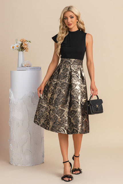 Robe Midi Trapèze Satinée - gallery 9