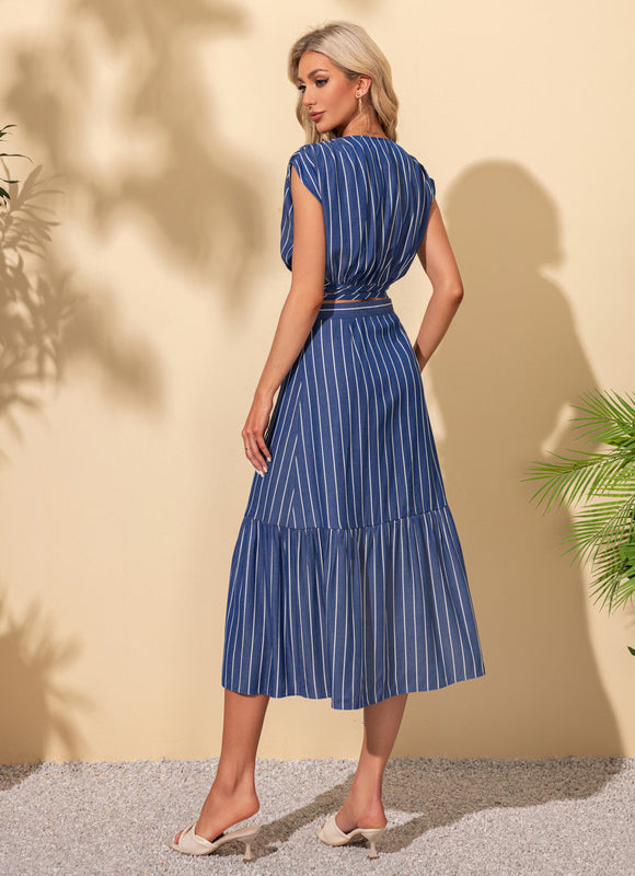 Robe Midi Rayée - gallery 2