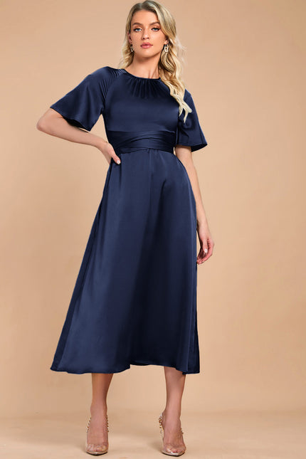 Robe Midi Satin Midi Cintrée - gallery 6