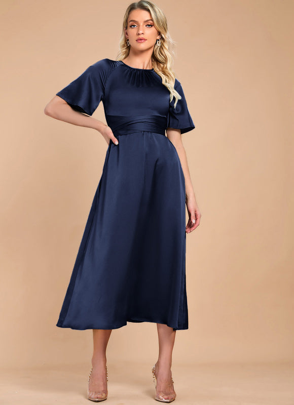 Robe Midi Satin Midi Cintrée - gallery 6