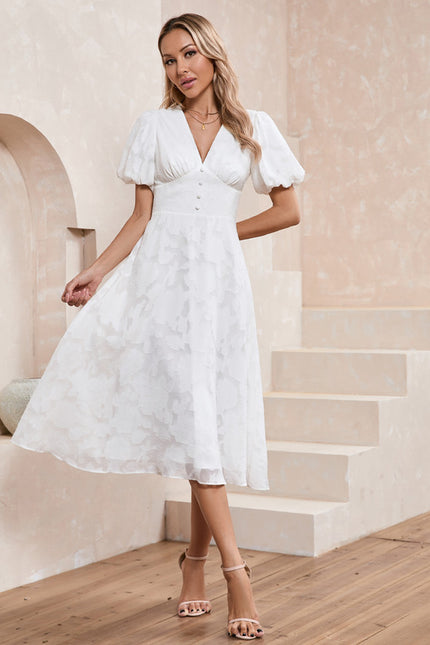 Robe Midi Midi Texturée - gallery 1