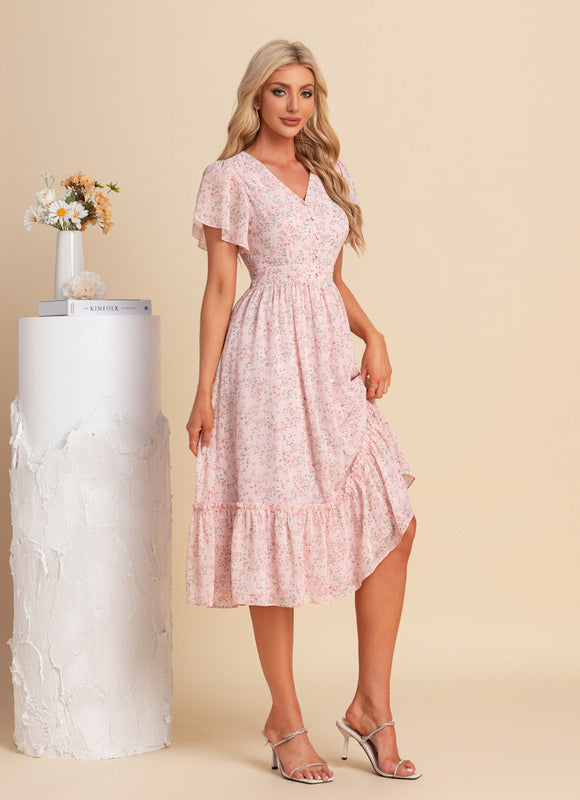 Robe Midi Florale Vaporeuse - gallery 7